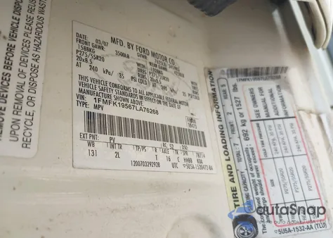 2007 Ford Expedition El Limited from USA, damaged, VIN 1FMFK19567LA76268